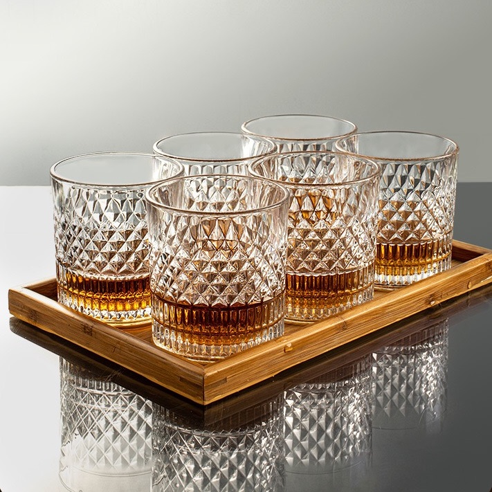 Old Fashioned Whiskey Glasses with Custom Box  10 Oz Rocks Barware For  Bourbon  Liquor and Cocktail Drinks - Set of 4