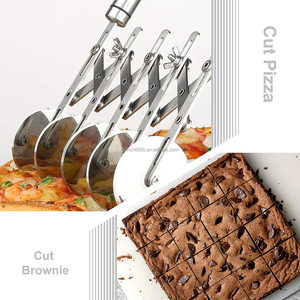 Rouleau à <span class=keywords><strong>pâtisserie</strong></span> à 5 roues, coupe-<span class=keywords><strong>pâtisserie</strong></span>, coupe-brownie, trancheuse à pizza en acier inoxydable, outils de coupe à pâtes multiples - Product Image 6