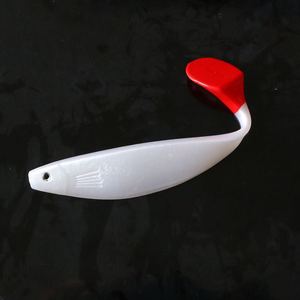 Señuelos de Pesca de 20g y 26g, Precio de Fábrica OEM, Señuelo Artificial de PVC con Cola de Paleta, 6 Colores, Señuelo Suave con Cola en <span class=keywords><strong>T</strong></span> para Pesca en Agua Salada - Product Image 6