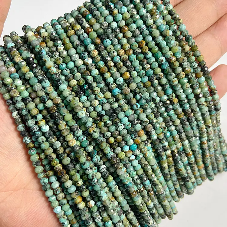 High Quality 3*4MM Natural Faceted Abacus Beads Loose Healing Crystal Stones Gemstones For Making Jewellery Bracelet Necklace