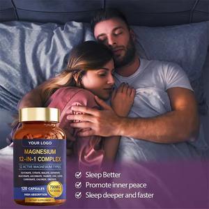 Complément <span class=keywords><strong>de</strong></span> Bisglycinate <span class=keywords><strong>de</strong></span> <span class=keywords><strong>Magnésium</strong></span>, Capsules <span class=keywords><strong>de</strong></span> Glycinate <span class=keywords><strong>de</strong></span> <span class=keywords><strong>Magnésium</strong></span>, Complexe Calcium-<span class=keywords><strong>Magnésium</strong></span> 12-en-1, Supplément pour un Sommeil Sain - Product Image 2