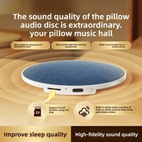 Nouveau Haut-parleur d'oreiller sans fil à piles pour la maison, le dortoir, la musique, le bruit blanc pour le sommeil, mini compact, sortie 5W, avec minuterie et lecteur de carte