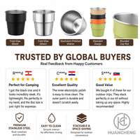 Tasse isotherme en acier inoxydable de 8 oz, double paroi, empilable, style coréen, incassable, avec logo personnalisé, fournisseur en gros