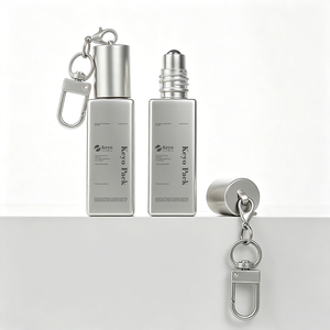 Maßgefertigter Glas-Lippenbalsam-/Lippenstifthalter als Schlüsselanhänger mit Logo-Siebdruck <span class=keywords><strong>KEYO</strong></span> PACK Marke Großhandel - Product Image 4