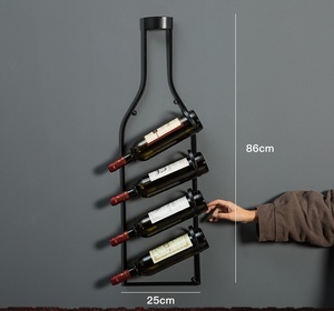 Wall Floating <strong>Shelf</strong> Wine Rack Wine Storage Rack Glass Hanging <strong>French</strong> Country Style Kitchen Home Decorative Gift Present Oem - Product Image 3