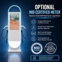 Chargeur AC pour véhicules électriques Ocpp1.6 22-44Kw à double borne avec écran 32 pouces, Wifi et Bluetooth pour la gestion de la recharge commerciale