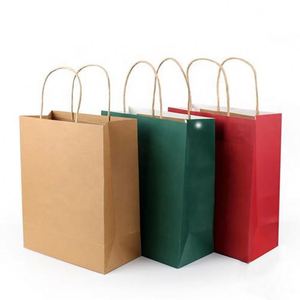 Cheap <b>Foldable</b> Stand up Classic Kraft Paper <b>Bag</b> Restaurant Takeout Fast Food <b>Shopping</b> <b>Bag</b> with Handle for Gift Clothing Retail - Product Image 5