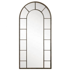 SWT Connie Traditional Customized Wall <strong>Mirror</strong> Hallway Antique Iron Large Window Pane <strong>Mirror</strong> Arch <strong>Door</strong> <strong>Mirror</strong> - Product Image 1