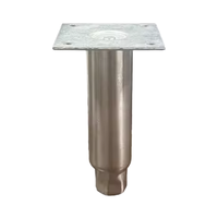 Pieds de meubles modernes réglables en acier inoxydable poli mat, ronds, pour écoles et hôtels, taille personnalisable 50-60mm, charge 900-1000kg