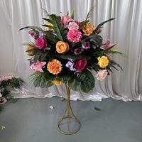 IFG Fartory Boule de fleurs artificielles en soie tropicale de haute qualité de 65 cm pour la décoration de centre de table de mariage
