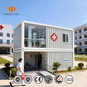 Casas de contenedores de paquete plano de clínicas móviles de hospitales modulares prefabricados de diseño contemporáneo Material de panel sándwich de acero - Product Image 1