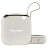 Batterie Li-Polymère 10000mAh avec Affichage LED, Charge Super Rapide PPS PD35W, Power Bank avec Câble Type-C Entrée/Sortie
