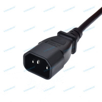 IEC 320 C14 - C13 Uzatma Güç Kablosu, 10A 250V UPS PSU Uzatma Kablosu, PC, Sunucu, Monitör için Erkek - Dişi Kettle Kablosu