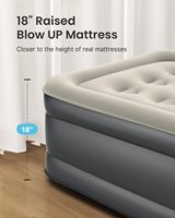 Lit Gonflable Simple de Qualité Supérieure avec Pompe Électrique, Oreiller Intégré et Matelas Étanche pour Camping et Intérieur