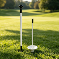 En gros, mât de drapeau de golf en fibre de verre à 2 sections pour practice de putting et drapeaux de pin de golf de jardin