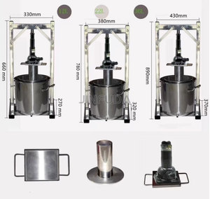36L thương mại Hướng dẫn sử dụng thủy lực Jack mật ong Máy ép trái cây và rau quả Báo Chí ép Thép không gỉ tay nho Máy ép trái cây - Product Image 3
