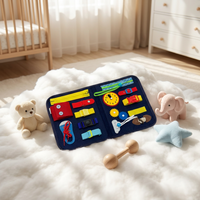 Livre d'activités sensorielles pour bébé, livre silencieux en feutre, livre Montessori d'apprentissage précoce, livre de stickers magiques, jouet éducatif pour enfants