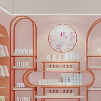 Étagère murale éclairée par LED pour le maquillage, vitrine pour les cosmétiques et les produits de beauté pour les magasins et les salles d'exposition