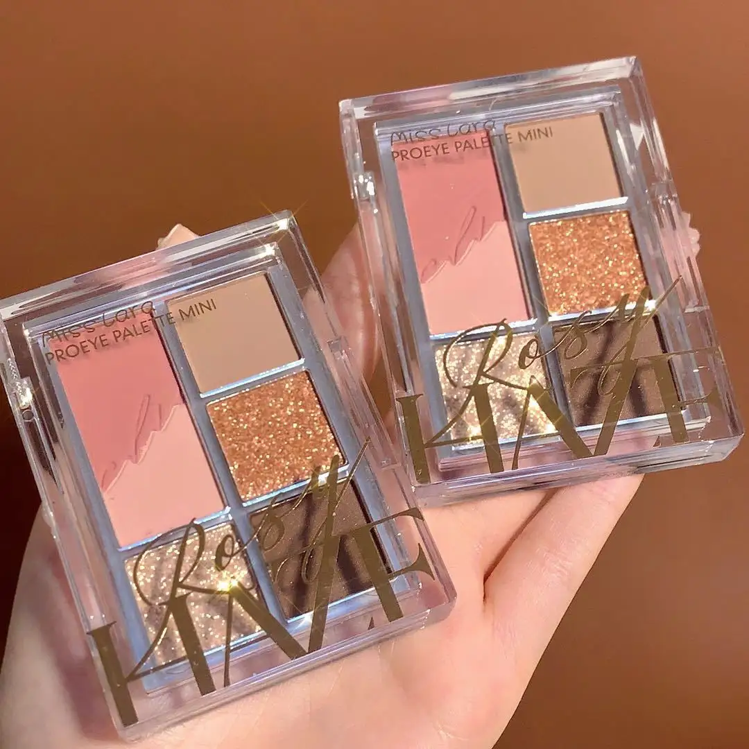 Nhãn hiệu riêng 6 màu Eyeshadow khay 6 ngọc trai Matte long lanh Blush kéo dài không thấm nước tùy biến