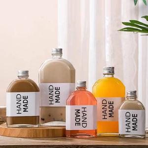 Bottiglia Quadrata in Vetro per Confezionamento di Caffè, Succo, <span class=keywords><strong>Latte</strong></span>, Vino 100 <span class=keywords><strong>ML</strong></span> 200 <span class=keywords><strong>ML</strong></span> 250 <span class=keywords><strong>ML</strong></span> 350 <span class=keywords><strong>ML</strong></span> 500 <span class=keywords><strong>ML</strong></span> - Product Image 1