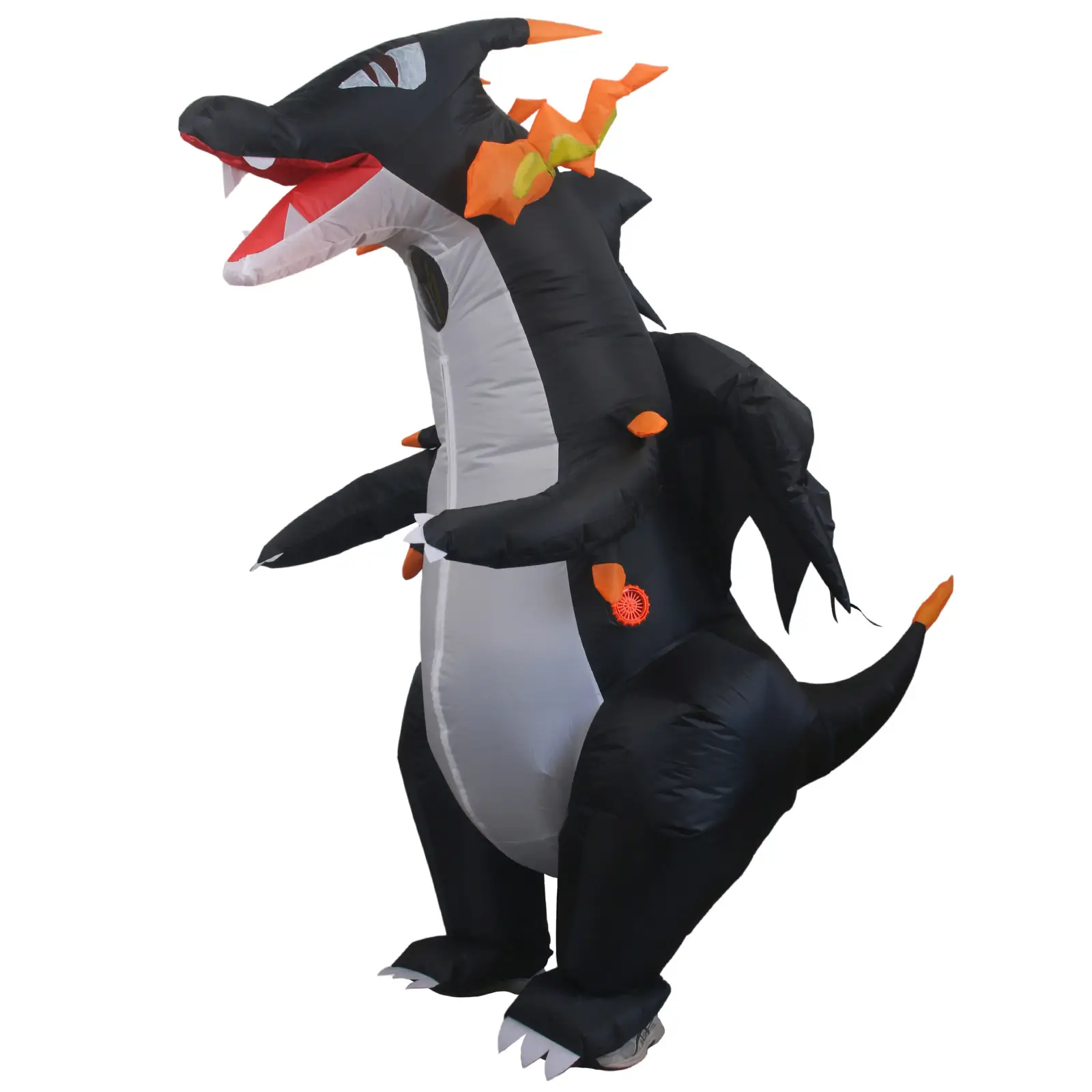 Disfraz de dragón inflable de fantasía de Halloween, disfraz de Mascota de Halloween, disfraz de dinosaurio T-rex