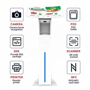 New Design Horizontal Self Service Terminal QR Code <b>Scanner</b> Nfc RFID Reader <b>Printer</b> 23.6" 32"self-service Food Order Kiosk - Product Image 6