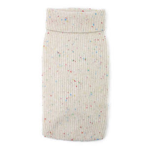 ملابس محبوكة للحيوانات الأليفة، سترة برقبة عالية للكلاب والقطط، تصميم منقط بألوان هادئة، ناعمة ومريحة للارتداء اليومي للحيوانات الأليفة الصغيرة والمتوسطة، مناسبة للنزهات الحضرية - Product Image 5