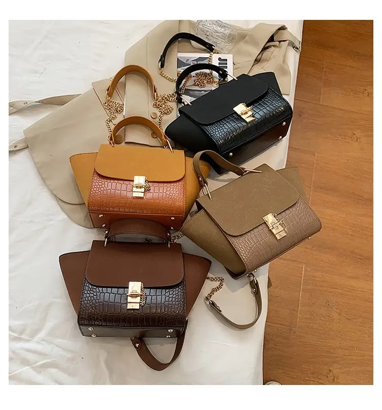 Bolsa de camurça feminina, bolsa casual feminina com estampa de camurça, nova bolsa de mão modelo de luxo com alça carteiro, 2021