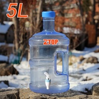 Bouteille d'eau en plastique réutilisable 19 litres 20 litres 5 gallons sans Bpa avec distributeur