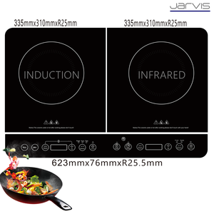 Placa de Cocción Integrada de Inducción Eléctrica y Vitrocerámica de Doble Zona con Controles Táctiles - Product Image 1