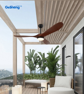 52-inch DC Inverter điều khiển từ xa đèn chùm quạt trần ánh sáng 3 lưỡi gỗ đồng kết thúc dễ dàng điện hộp kim loại - Product Image 1