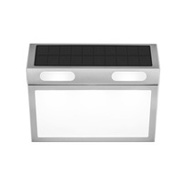 Lampe solaire murale étanche IP65 DC pour numéro de porte, panneau d'adresse LED avec télécommande, en acier inoxydable, détachable, garantie 2 ans, pour jardin
