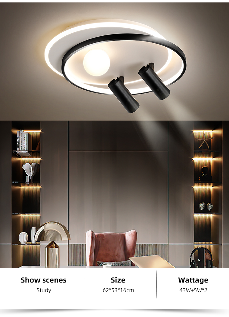 High Quality New Design Interior Modern Ceiling Mounted Spot Light Iron Acrylic Home Hotel Led Ceiling Light