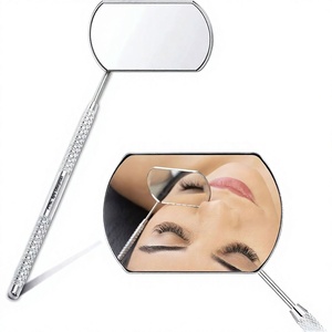Professional Large Lash <b>Mirror</b> Eyelash Extensions Accessories Beauty Care Instruments Grafting Tool Custom Logo Stainless Steel - Product Image 1