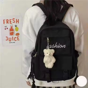 Fashion School <b>Bag</b> Female <b>College</b> Students' Backpack High School <b>Bags</b> Simple Canvas Backpack - Product Image 2