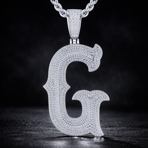 <span class=keywords><strong>Collana</strong></span> con Pendente a <span class=keywords><strong>Lettera</strong></span> <span class=keywords><strong>G</strong></span> in Moissanite VVS, Argento 925 Placcato Platino, Gioielli Hip Hop Personalizzati con Nome, Vendita all'Ingrosso 2026 - Product Image 1