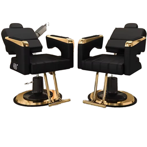 Sillón de Barbería Semi-Reclinable Ajustable con Bomba Hidráulica, de Alta Calidad, Moderno, con Masaje de PU, para Salón de Belleza, Peluquería, Sala de Estar - Product Image 2