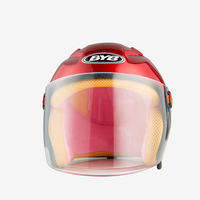 BYB/RNG vaca roja BY-802 cubierta de casco para niños casco de media cara bicicleta monopatín casco de esquí