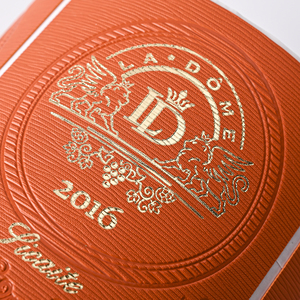 Premium Factory Direct Getränke etiketten Benutzer definierte Logo-Folie gestempelt High-End-Leder aufkleber Wein verpackung Verwendung - Product Image 4