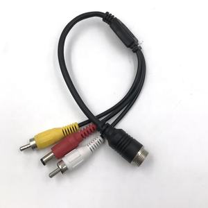 OEM GX12 4PIN connecteur mâle à 2rca mâle et dc femelle 5.5X2.1mm port voiture vue arrière caméra audio vidéo câble adaptateur ligne - Product Image 2