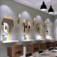 Autocollant mural et de sol pour salle de bain en PVC 3D, mousse XPE auto-adhésive, à peler et coller, moderne, antistatique, imperméable, insonorisant