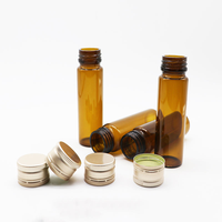 Bouteille en verre ambré de 20ml, 30ml, 50ml, 100ml pour sirop oral, avec bouchon en aluminium doré, pour compléments de collagène et enzymes, vente en gros