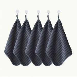 Serviette à main en microfibre ultra-fine la plus vendue, douce et agréable pour la peau, absorbante, séchage rapide, avec crochet pour chiffon de nettoyage de cuisine - Product Image 4