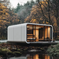 Cabine Apple préfabriquée en alliage d'aluminium, écologique et de luxe moderne, bureau mobile, mini-maison modulaire, salon, pour parc