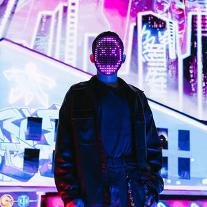 หน้ากาก LED มีไฟ LED หน้ากากสุดหล่อสำหรับปาร์ตี้ฮาโลวีนปาร์ตี้คริสต์มาส - Product Image 1