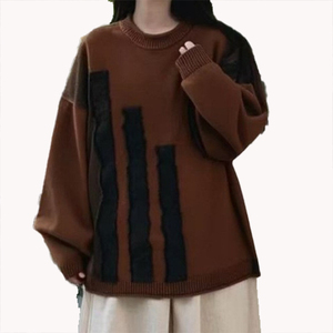 เสื้อสเวตเตอร์ผู้หญิงแฟชั่นลำลอง ทรงหลวม คอทรงกลม พิมพ์ลาย ผ้าฝ้าย 100% - Product Image 2