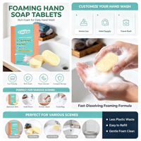Kit de recharge multipack écologique et durable pour savon moussant pour les mains, en tablettes, pour cuisine et salle de bain, avec étiquette privée et emballage personnalisé