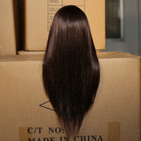 Mannequin de tête de poupée factice de cheveux humains longs et droits pour la formation à la modélisation de tressage