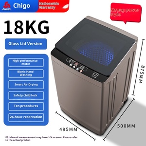 Lave-linge séchant intégré Chigo en acier inoxydable, entièrement automatique, grande capacité 10 kg, idéal pour logements locatifs - Product Image 3