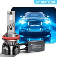Bombilla LED Universal M6 Azul Hielo para Faros Antiniebla, 130W, DC12-24V, Controlador Externo, Compatible con H4 H7 H11 9005, Luz Alta y Baja para Auto